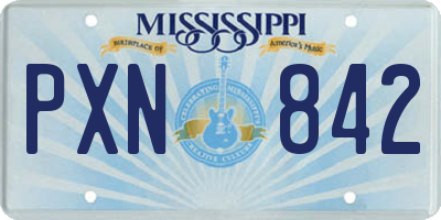 MS license plate PXN842