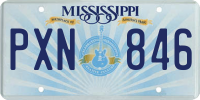MS license plate PXN846