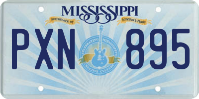MS license plate PXN895