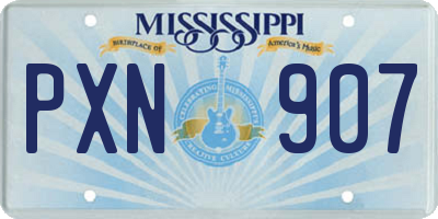 MS license plate PXN907