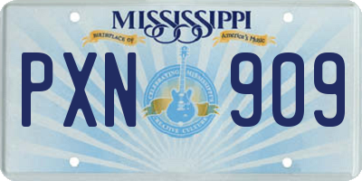 MS license plate PXN909
