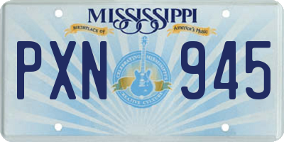 MS license plate PXN945
