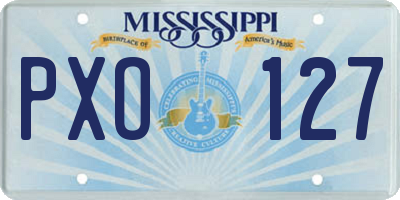 MS license plate PXO127