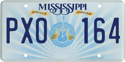 MS license plate PXO164