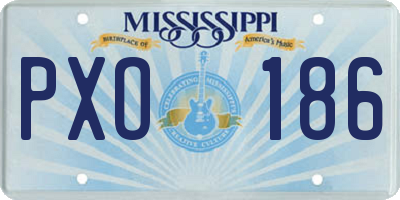 MS license plate PXO186