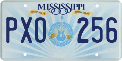 MS license plate PXO256