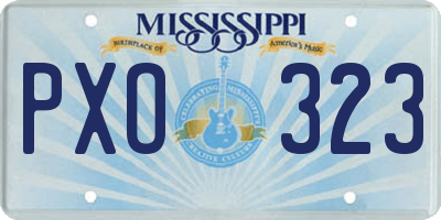 MS license plate PXO323