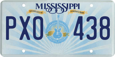 MS license plate PXO438