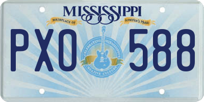 MS license plate PXO588