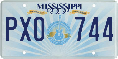 MS license plate PXO744