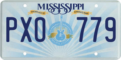 MS license plate PXO779