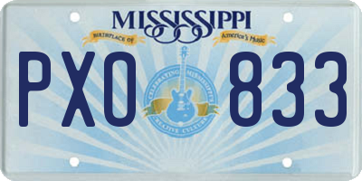 MS license plate PXO833