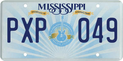MS license plate PXP049