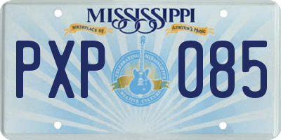MS license plate PXP085