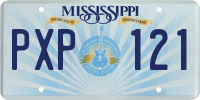 MS license plate PXP121