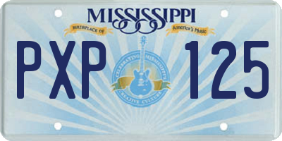 MS license plate PXP125