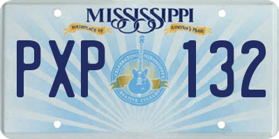 MS license plate PXP132
