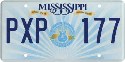 MS license plate PXP177