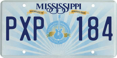 MS license plate PXP184