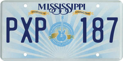 MS license plate PXP187