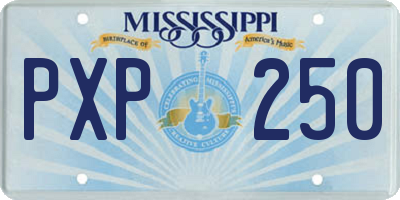 MS license plate PXP250