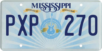 MS license plate PXP270