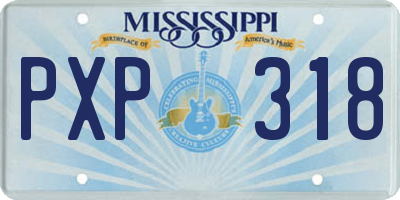 MS license plate PXP318
