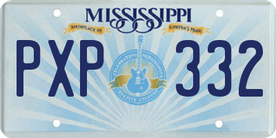 MS license plate PXP332