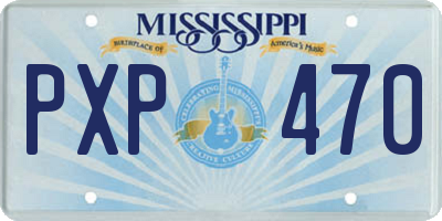 MS license plate PXP470