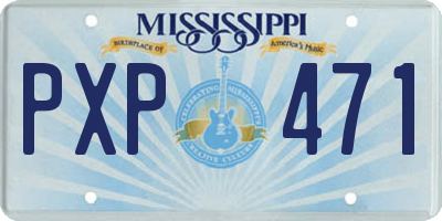 MS license plate PXP471