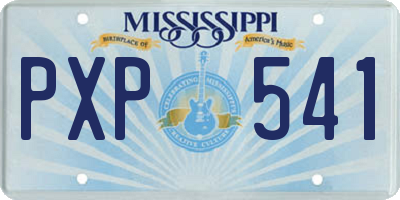 MS license plate PXP541