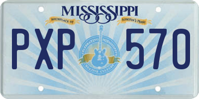 MS license plate PXP570