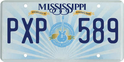 MS license plate PXP589