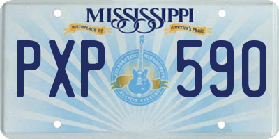MS license plate PXP590
