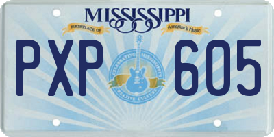 MS license plate PXP605