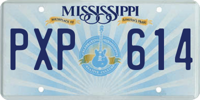 MS license plate PXP614