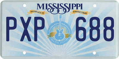 MS license plate PXP688