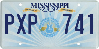 MS license plate PXP741