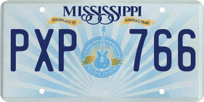 MS license plate PXP766