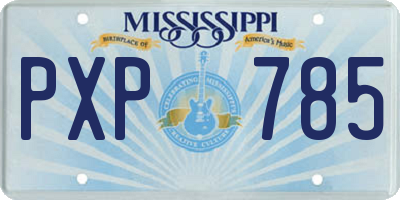 MS license plate PXP785