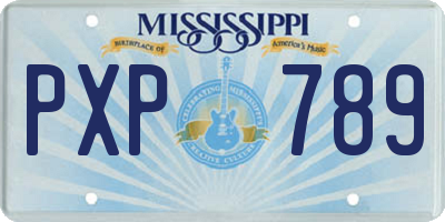 MS license plate PXP789
