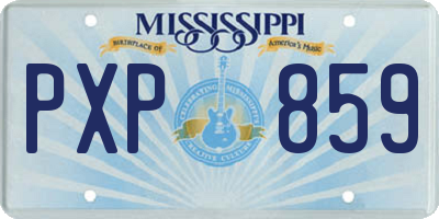 MS license plate PXP859