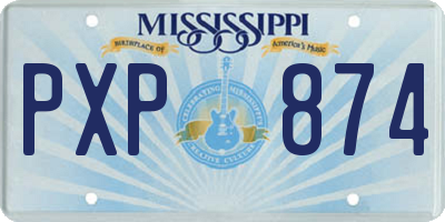 MS license plate PXP874