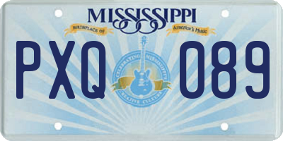 MS license plate PXQ089