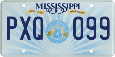 MS license plate PXQ099