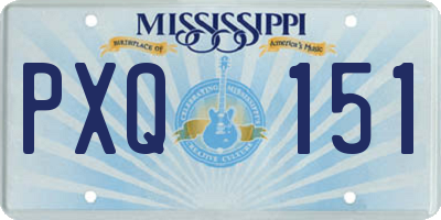 MS license plate PXQ151
