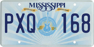 MS license plate PXQ168