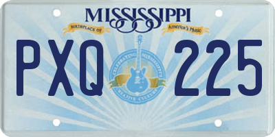 MS license plate PXQ225