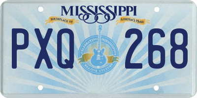 MS license plate PXQ268
