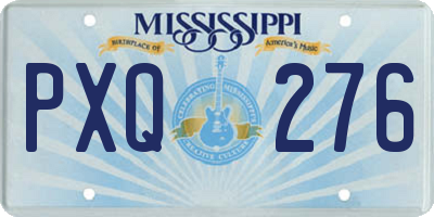 MS license plate PXQ276